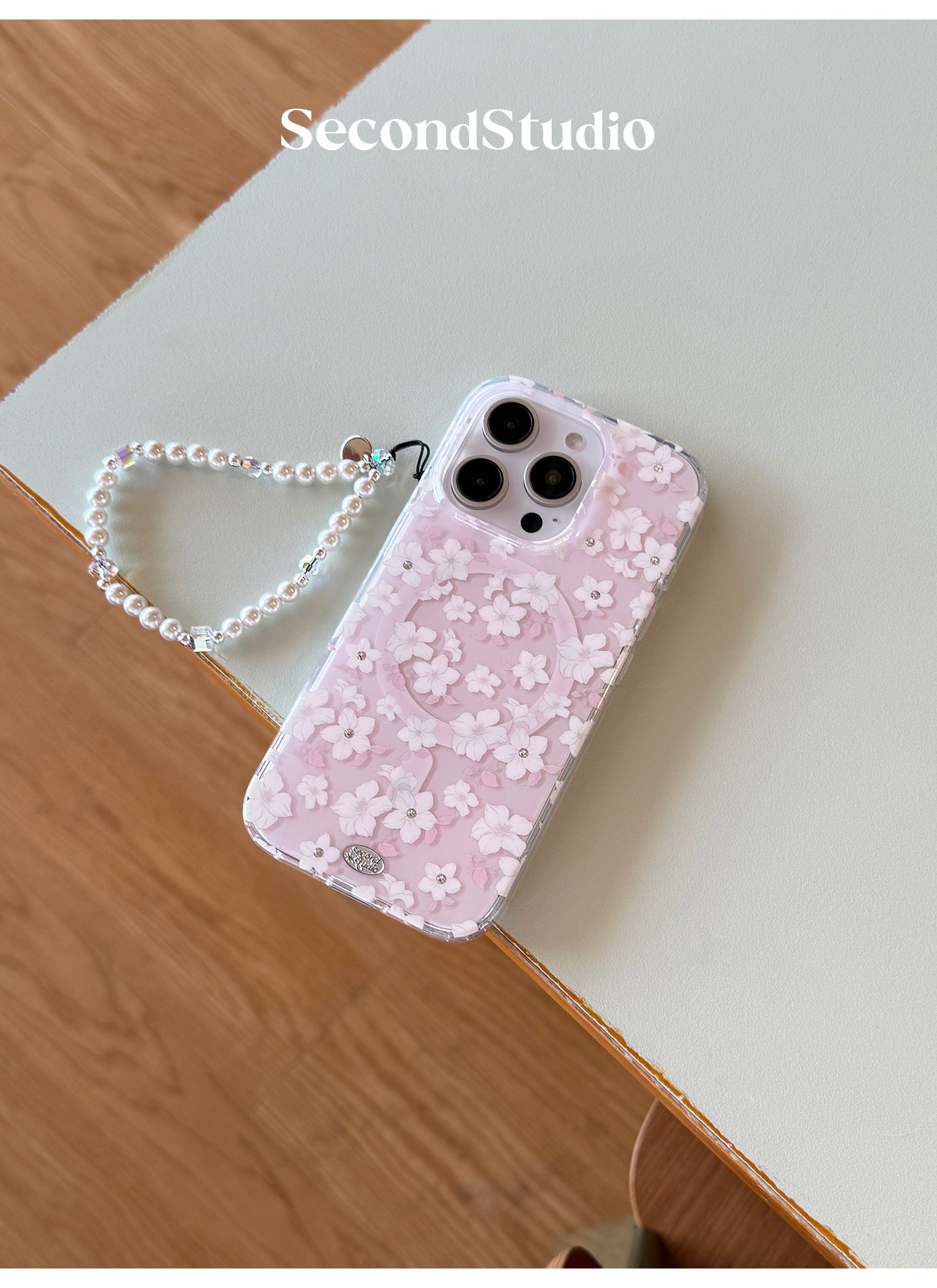 Pink Mist Camellia – Romantic MagSafe Compatible Phone Case